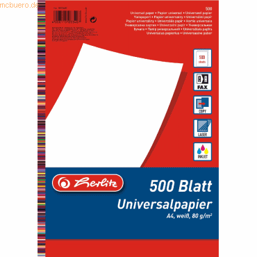 4008115033407 - Kopierpapier A4 80g qm weiß VE=500 Blatt