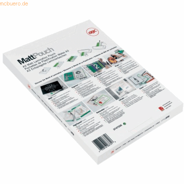 0033816055292 - Matt Pouch - 50-pack - glossy matte - 216 x 303 mm - lamination pouches