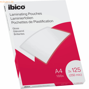 4049793065939 - Laminierfolie für A4 125 Micron glänzend VE=100 Stück glasklar