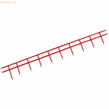 0080509600000 - 4 x Bindestrip SureBind PVC A4 25mm VE=100 Stück rot