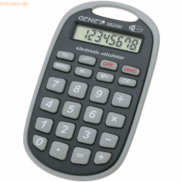 Genie Taschenrechner 982AM 8-stellig schwarz/grau