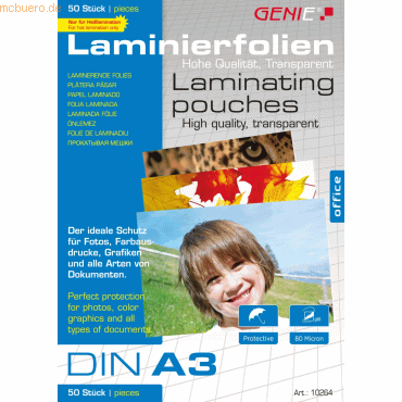 4015468102643 - Laminiertaschen A3 80 mic VE=50 Stück