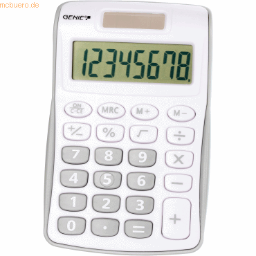 Genie Taschenrechner 120S silber-grau 8-stellig