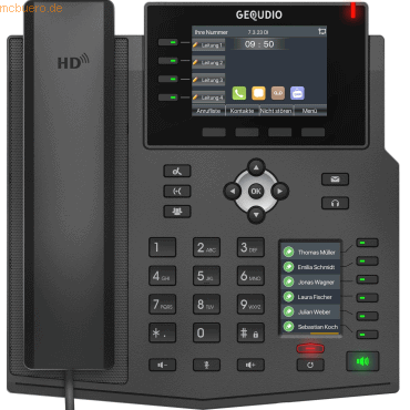 Gequdio IP-Telefon GX5+ mit Netzteil - Fritz!Box, Telekom kompatibel