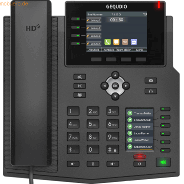 Gequdio IP-Telefon GX5+ mit Netzteil und Headset - Fritz!Box, Telekom