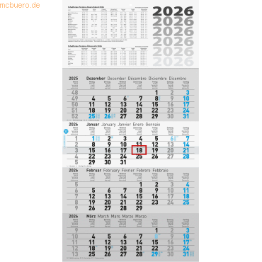 4061947145311 - 25 x 4-Monatskalender 4 Monate 1 Seite 30x59cm UWS 2026 4061947145311 - 25 x 4-Monatskalender 4 Monate 1 Seite 30x59cm UWS 2026