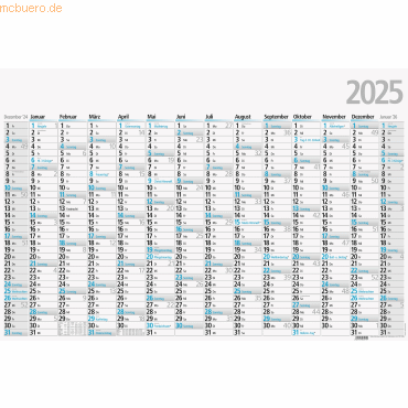 4061947131895 - 100 x Plakatkalender 102x68cm A1 14 Monate gefalzt Kalendarium