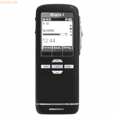 Grundig Diktiergerät Digita 7 digital 2GB schwarz