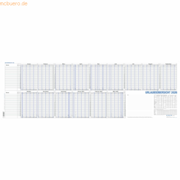 4021819012554 - Urlaubsübersicht gefalzt auf ca A4 15 Monate für 25 Mitarbeiter 974 x 31 cm Spalte Resttage hinter jedem Monat 40218190125 4021819012554 - Urlaubsübersicht gefalzt auf ca A4 15 Monate für 25 Mitarbeiter 974 x 31 cm Spalte Resttage hinter jedem Monat 40218190125