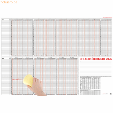 4021819012820 - Urlaubsübersicht für 60 Mitarbeiter beschichtet 120 x 84 cm 15 4021819012820 - Urlaubsübersicht für 60 Mitarbeiter beschichtet 120 x 84 cm 15