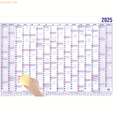 4021819160019 - Wandplaner mit 16 Monaten 120x80cm abwischbar Nov 2022-Febr 202