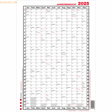 4021819202405 - Plakatkalender Nr 2A 12Monate 1Seite A4-hoch 2022