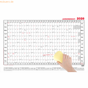 4021819005112 - Jahresübersicht 140x80cm abwischbar Kalendarium 2025 4021819005112 - Jahresübersicht 140x80cm abwischbar Kalendarium 2025