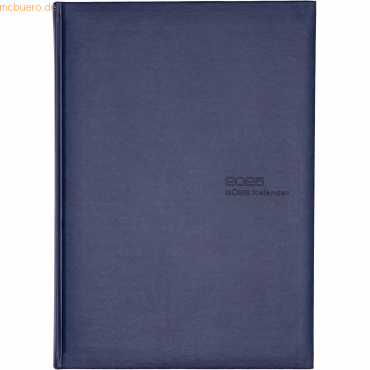 4021819528734 - Buchkalender A5 1 Woche auf 2 Seiten blau 2023