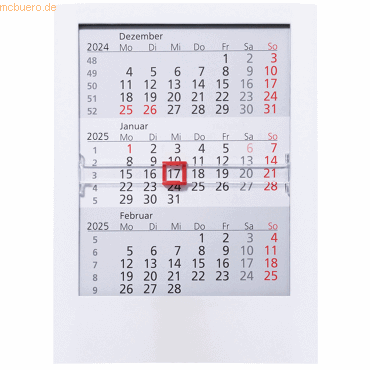 4021819550339 - 3-Monatstischkalender 13x16cm Kalendarium 2023