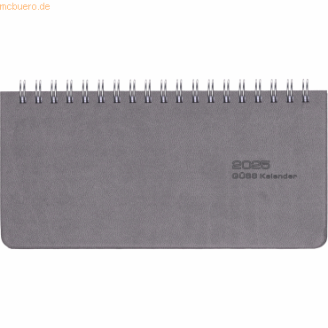 4021819573130 - Tischkalender 17x8cm 1 Woche 2 Seiten grau 2023