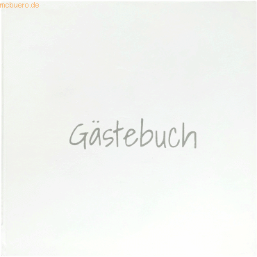 Güss Gästebuch 20x20cm 80 Seiten weiß/silber