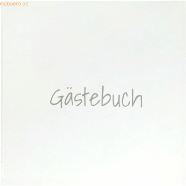 4021819580107 - Gästebuch 20x20cm 80 Seiten weiß silber