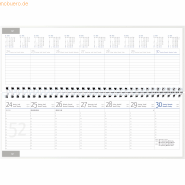 4021819598003 - Wochenquerkalender 298x135cm 1 Woche 2 Seiten 2023