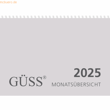 Güss Monatsübersicht 30x20cm Kalendarium 2025