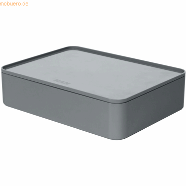 4012473111042 - Aufbewahrungsbox Smart Organizer ALLISON 1110-19 mit Deckel für A5 außen 260x195x68mm Kunststoff granite grey 4012473111042 H