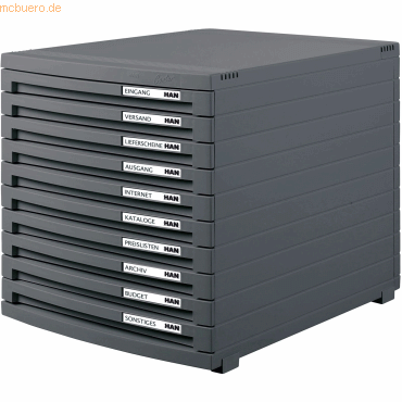 4012473151055 - - Schubladenbox contur 10 Schubladen din A4 din B4 din C4 Polystyrol Gehäusefarbe dunkelgrau Farbe der Schublade dunkelgrau 4012473151055 - - Schubladenbox contur 10 Schubladen din A4 din B4 din C4 Polystyrol Gehäusefarbe dunkelgrau Farbe der Schublade dunkelgrau