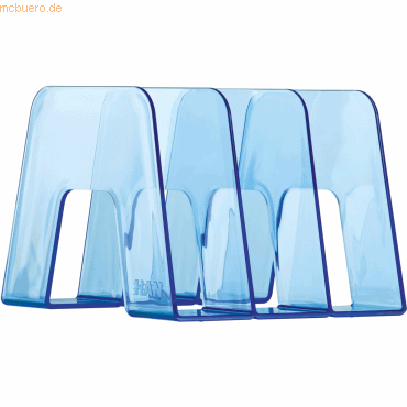 4012473162037 - Stehsammler SORTER C4 Füllbreite 3 x 65 mm blau transparent 4