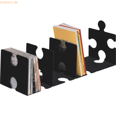 Han CD/Buchstütze Puzzle im 2er-Pack schwarz