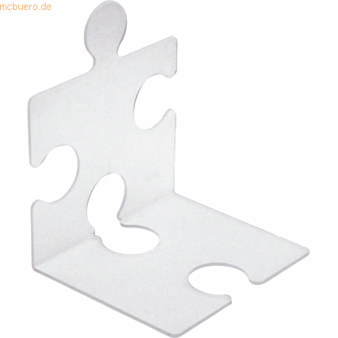 4012473921214 - Buchstützen Han Buchstütze Puzzle klar2St 123 x 142 x 171 cm transparent