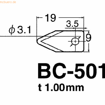 4904011017094 - Ersatzklingen BC 501 P für Kreisschneider C3000GP VE=2 Stück