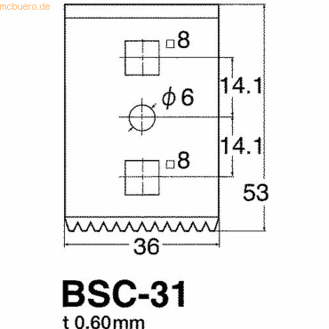 4904011014697 - Ersatzklinge für Schaber BSC 31P 36mm VE=2 Stück