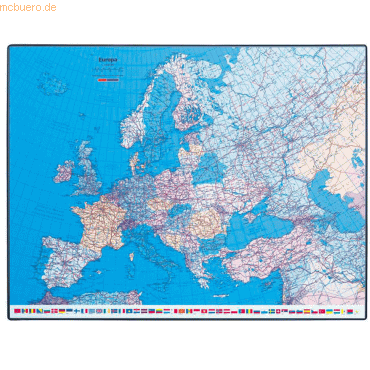 7612176071710 - Schreibunterlage GeoPad Europa (englisch) 65x50cm