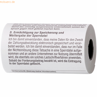 4260648860459 - Thermorolle 57 x 64 x 12mm  50m weiß mit SEPA-Lastschrift VE=20