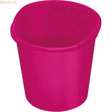 4012086017755 - helit Papierkorb the joy 13 Liter Hochwertiger stoßfester Abfalleimer für das Büro oder zu Hause Farbe pink