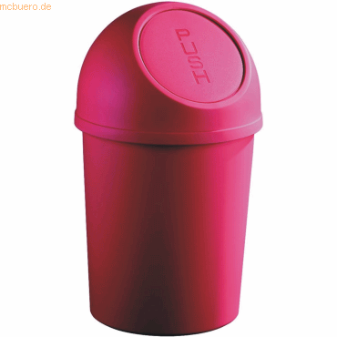 4012086061161 - helit Abfallbehälter the flip 13 Liter Formschöner Push-Mülleimer aus stoßfestem Kunststoff Farbe rot