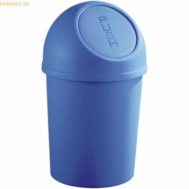 4012086061154 - helit Abfallbehälter the flip 13 Liter Formschöner Push-Mülleimer aus stoßfestem Kunststoff Farbe blau