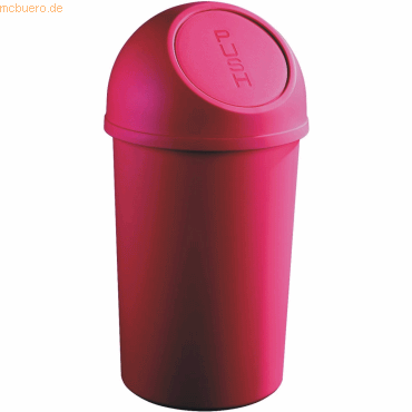 4012086061215 - helit Push-Abfallbehälter aus Kunststoff Volumen 25 l HxØ 615 x 315 mm rot VE 3 Stk