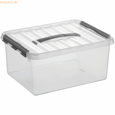 6 x Sunware Aufbewahrungsbox mit Deckel 15 Liter Kunststoff 300x180x40