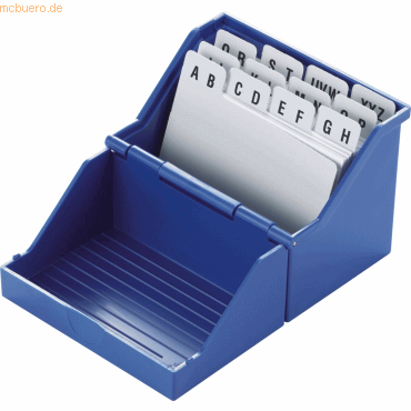 4012086022025 - Karteibox A8 quer für ca 200 Karten blau