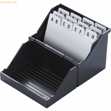 4012086021134 - Karteibox A8 quer für ca 200 Karten schwarz