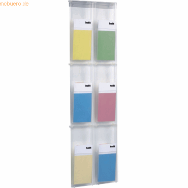 4012086008128 - helit The Placativ DIN A4 Prospekthalter Wandmontiert Glasklar H6810802 284 x 54 x 978 cm 4012086008128 - helit The Placativ DIN A4 Prospekthalter Wandmontiert Glasklar H6810802 284 x 54 x 978 cm