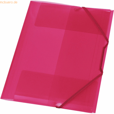 4008110086125 - 3 x Gummizugmappe PP A4 himbeer