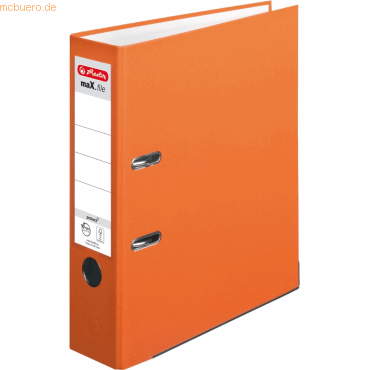 Herlitz Ordner protect Kunststoff (PP) A4 8cm orange maX.file