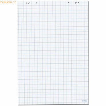 5 x Herlitz Flipchartblock 68x99 20 Blatt kariert