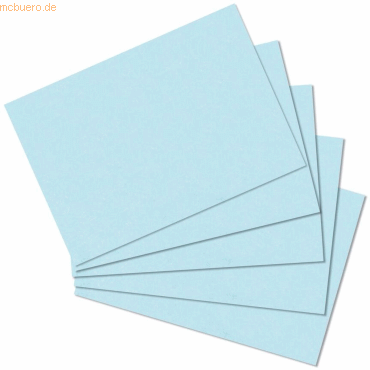 6 x Herlitz Karteikarten A6 blanko blau VE=100 Stück