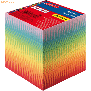 Herlitz Notizzettelblock 9x9x8,5cm Rainbow