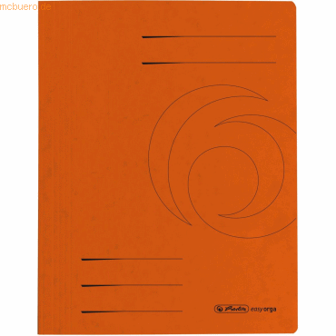 10 x Herlitz Schnellhefter A4 Karton orange