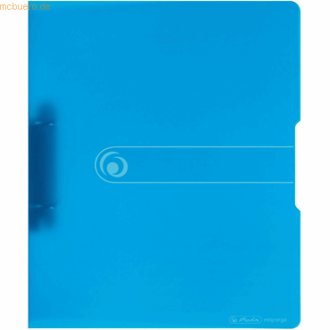 Herlitz Ringbuch A4 2 Ringe PP 25mm blau transparent to go