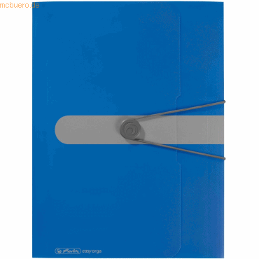 Herlitz Gummizugmappe PP A4 blau opak to go