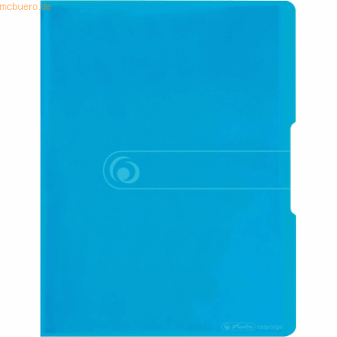 Herlitz Sichtbuch PP A4 20 Hüllen blau transparent to go